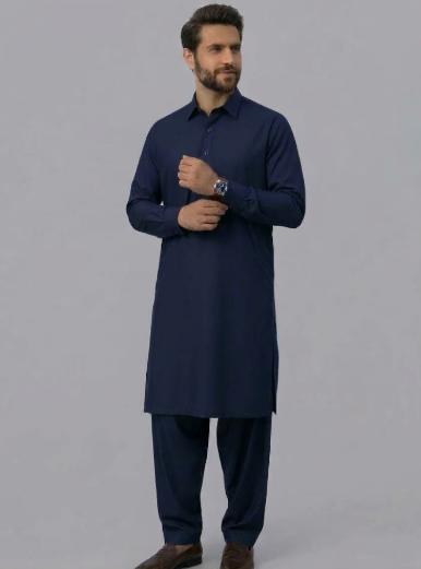 Unstiched Men's Wash & Wear Shalwar kameez